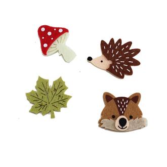 Felt Assortment Hedgehog/Fox/Leaf/Mushroom