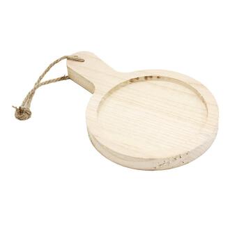 Holz Tablett Jutefaden