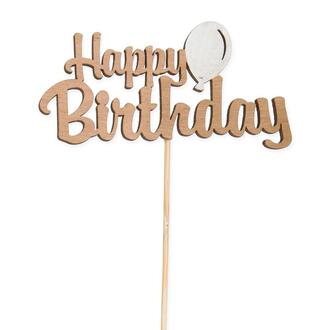 Holz Stecker Happy Birthday