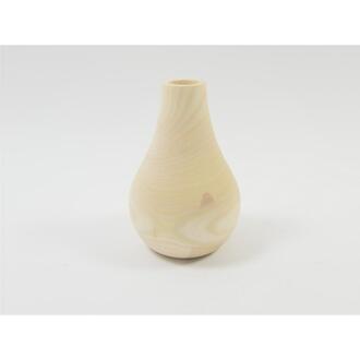 Holz Vase Nature/Tropfen