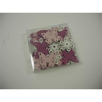 Wooden Assortment Flower/Butterfly