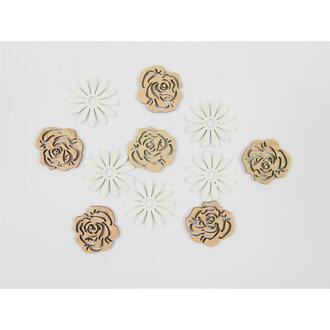 Tête/Fleur de Rose en Bois