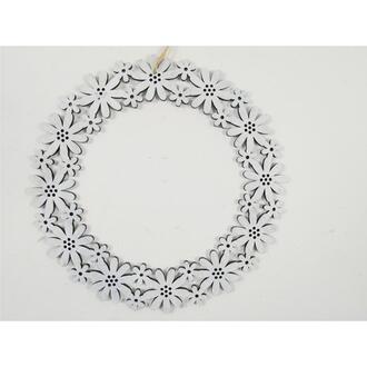 Wooden Wreath Floral Pattern