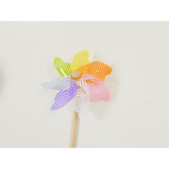 Moulin À Vent en Plastique Arc-En-Ciel