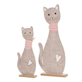 Felt Cat Pink Scarf