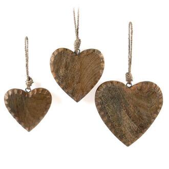Wooden Heart Mango/Wave Edge