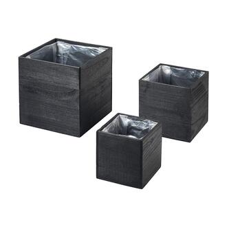 Holz Pflanzkiste Grigio
