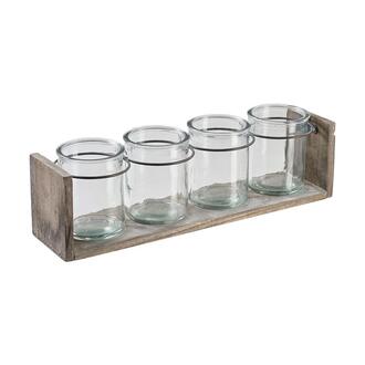Wooden Glass Holder Vitro