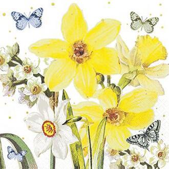 Easter Napkin Daffodil Watercolor