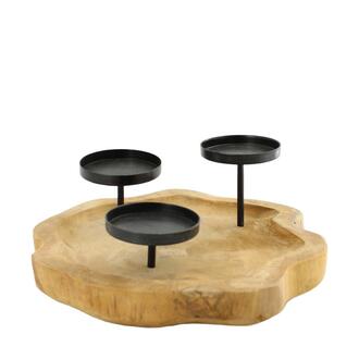 Holz Kerzenständer Bowl