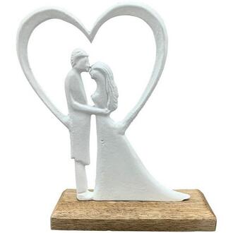Metal Heart Wedding Couple