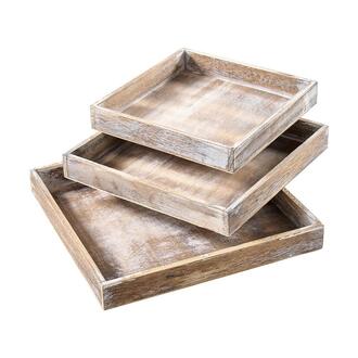 Holz Tablett Quadro