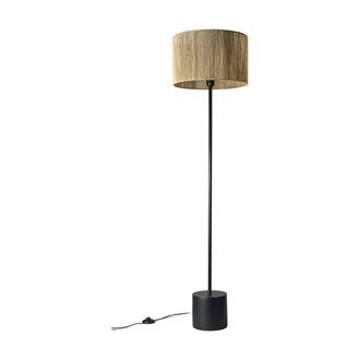 Holz Stehlampe Juteschirm/Mango