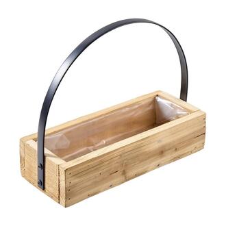 Wooden Planter Box With Metal Bracket
