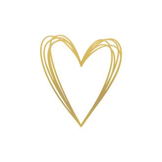 Napkin Gold Heart