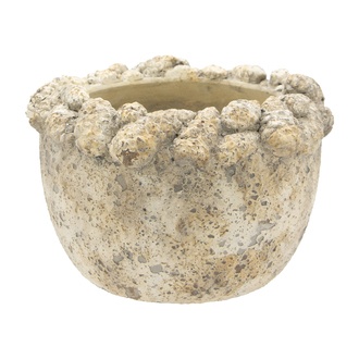 Cement Planter With Cone Edge