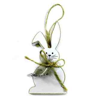 Wooden Rabbit Bianco/Jute Thread