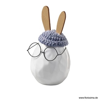 Keramik Hasenkopf Ei