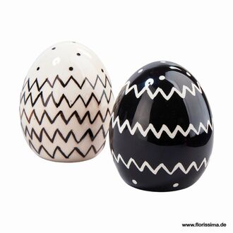 Ceramic Egg Zigzag Pattern
