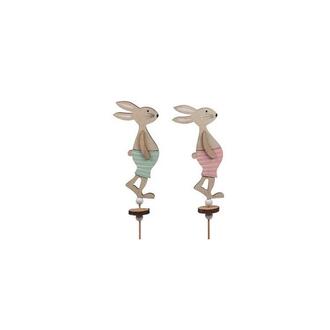 Pantalon Rayé en Forme de Lapin en Bois