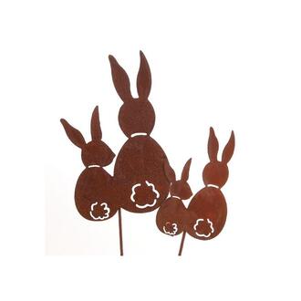 Paire de Piquets de Jardin en Métal pour Lapins Hoppel