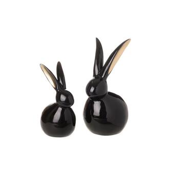 Keramik Hase Black/Goldohr