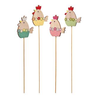 Wooden Chicken Flowers