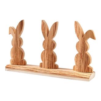Triplés de Lapins Décoratifs en Bois