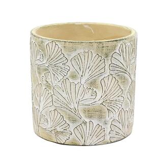 Keramik Übertopf Ginkgo/Zylinder