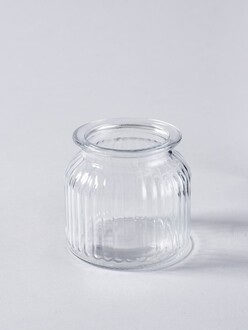 Glas Vase Rille/Pot