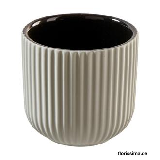 Keramik Übertopf Längsrille