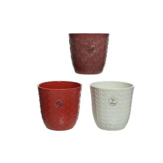 Keramik Übertopf Muster