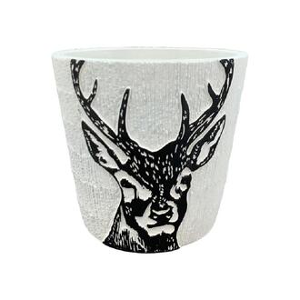 Beton Übertopf DUR/Hirschkopf