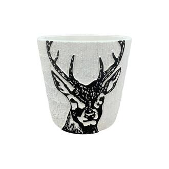 Zement Übertopf DUR/Hirschkopf