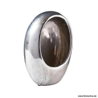 Keramik Vase Windlicht/Silver