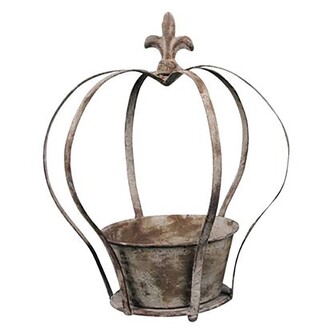 Metal Crown Planter