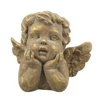 Zement Pflanzengel Bronze