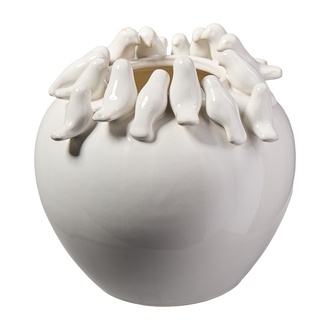 Keramik Vase Vögelchen