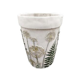 Zement Vase Farn/Dolden