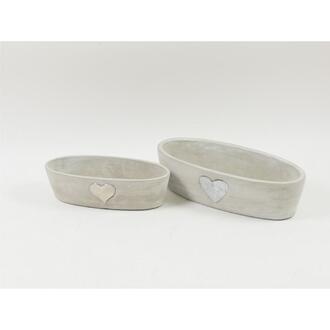 Cement Jardiniere Heart