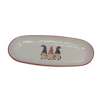 Keramik Platte/oval Wichtel