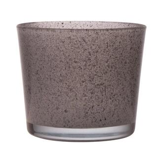 Glas Übertopf Conner/Granit