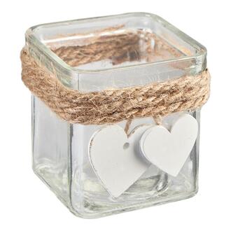 Glas Aquarium Jutekordel/Herz