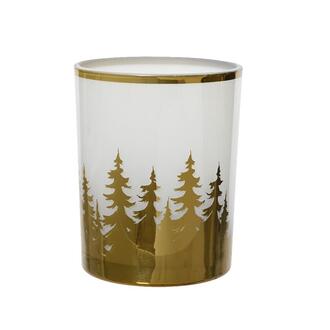 Glas Teelichtbecher Tannen