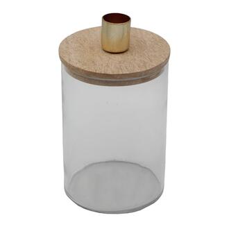 Glas Dose Deckel/Kerzenhalter