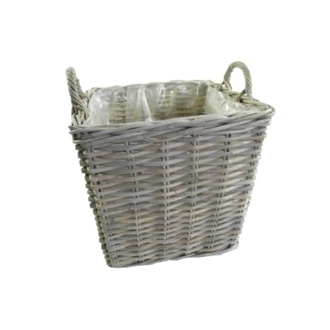 Rattan Übertopf Flori/Kubu/Henkel/Quadro