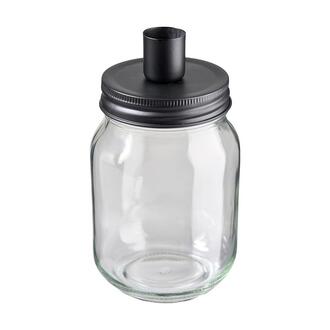 Glas Dose Stabkerzenhalter