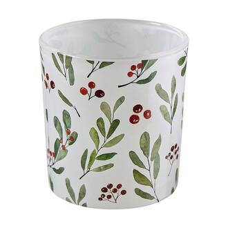 Glas Teelichtbecher Mistel