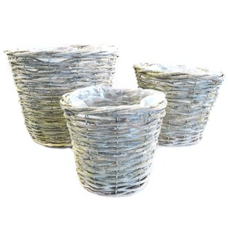 Weide Übertopf Ravenna