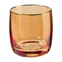 Glas Windlicht Goldrand